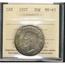 1937 50¢ ICCS MS65.  Intense autumn shades.