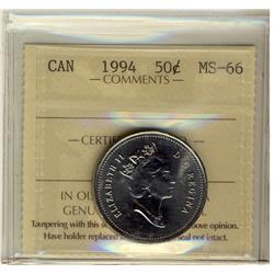 1994 50¢ MS66.
