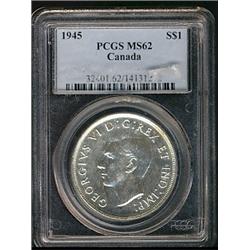 1945 $1 PCGS MS62.