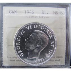 1946 $1 ICCS MS63.