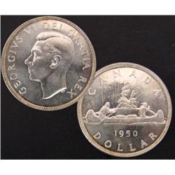 1950 $1 MS65, brilliant and lustrous