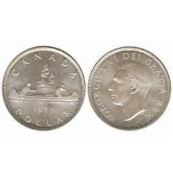 1950 $1 PCGS MS67PQ.  Wonderful strike with a touch of gold and pink toning over full underlying lus