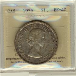 1955 $1 SWL ICCS EF40.  A tougher variety to find in this date.