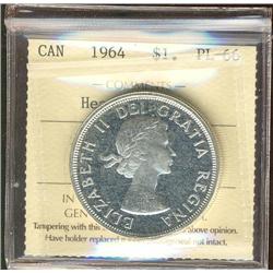 1964 ICCS PL65 & 1965 T2 $1 MS67/PL ANACS.  Lot of 2 PL coins.