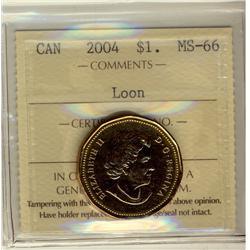 2004 $1 Loon MS66.   Just 4 listed in POP report.