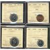 Image 1 : 1979 1¢ to 25¢ all ICCS MS65.  Lot of 4 coins.