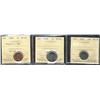 Image 1 : 2008 1¢, 5¢ & 10¢ ICCS MS66.  Lot of 3 coins with the cent being of magnetic variety.