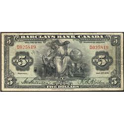 Barclays Bank 1935 $5 D025819 CH-30-12-02 VG/F