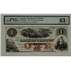 Image 1 : The Bank of Clifton 1859 $1 #8734 CH-125-10-04-02, PMG CH UNC63 EPQ.