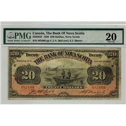 The Bank of Nova Scotia 1929 $20 #482406, CH550-28-22, PMG VF20