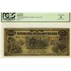 Image 1 : The Sterling Bank of Canada 1914 $5 #A053140, CH-700-12-02 PCGS VG8.  A lovely train vignette.