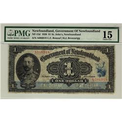 Newfoundland, 1920 $1 #A086918, NF-12d, PMG CH F15.