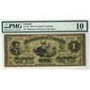 Image 1 : 1870 $1 #76286, DC-2d PMG VG10. Payable at Halifax.  Rare and problem free.
