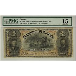 1898 $1 DC-13b #550779, PMG CH F15.