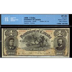 1898 $1 DC-13b #450365 CCCS VF20.
