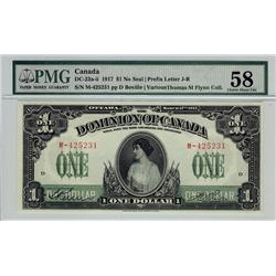 1917 $1 DC-23a-ii M-425231 PMG AU58, looks choice.