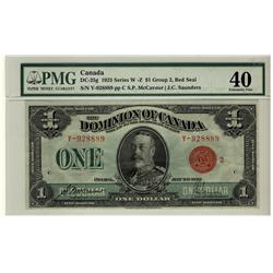 1923 $1 DC-25g #Y-928889, PMG EF40.