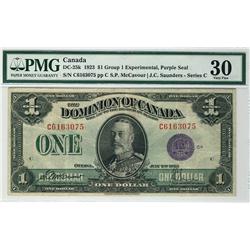 1923 $1 DC-25k #C6163075, PMG VF30.  A tough note to find.