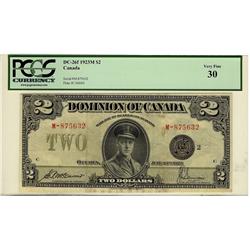 1923 $2 DC-26f #M-875632 PCGS VF30.