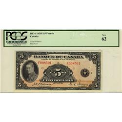 1935 $5 BC-6 F008501 PCGS UNC62  Bright and crisp.  Very scarce in this condition.