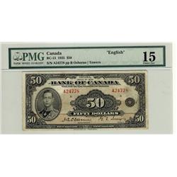 1935 $50 BC-13 A24778 PMG F15. An affordable example.