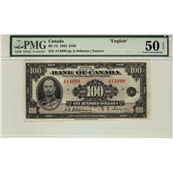 1935 $100 BC-15 #A14999, PMG AU50. Well centered and very bright.  A superb example of this very sou