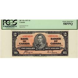 1937 $2 BC-22c #L/R3454100 PCGS AU58PPQ