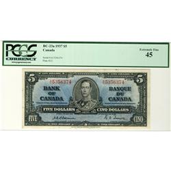1937 $5 BC-23a #A/C5356374 PCGS EF45, a superb and very clean example.  Looks better.
