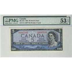 1954 $5 BC-31b #EC6687185, PMG AU53EPQ.