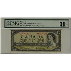 1954 $20 BC-41bA #*VE176562 PMG VF30 EPQ.  A rare prefix.