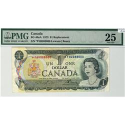 1973 $1 BC-46aA *F/H4088000 PMG VF25, rare prefix.