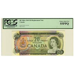 1969 $20 BC-50bA #*WV1151261, PCGS CH AU55PPQ.