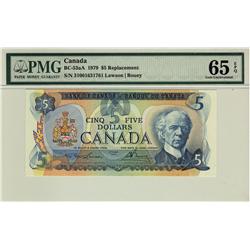 1979 $5 BC-53aA #31001631761, PMG Gem UNC65EPQ.