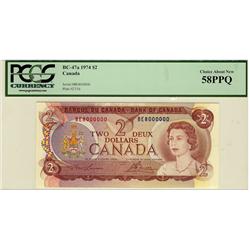 Million 1974 $2 BC-47a #BE8000000, PCGS CH AU58PPQ.