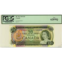 Million 1969 $20 BC-50a #EF4000000, PCGS UNC62PPQ.