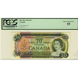 Million 1969 $20 BC-50a #EN600000. PCGS CH AU55.