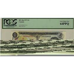 Solid 1973 $1 BC-46a #GB5555555, PCGS CH UNC64PPQ.