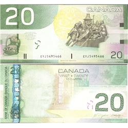 Error note, 2004 $20 BC-64a EYJ5495466 Ghost note! VF