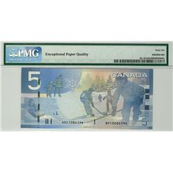 Error note, 2006 $5 BC-67a AOZ108/BPZ0086394 Mismatched prefix and serial numbers. PMG UNC66 EPQ.  R