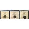 Image 1 : Nfld 1940 & 1941c(2) 1¢ ICCS MS60BN.  Lot of 3 coins.