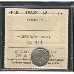 Nfld 1882H 5¢ F15.