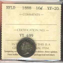 Nfld 1888 10¢ ICCS VF20.