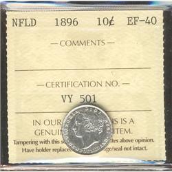 Nfld 1896 10¢ ICCS EF40.