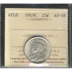 Nfld 1919C  25¢ ICCS AU55