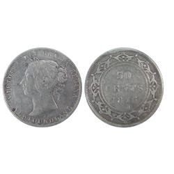 Nfld 1876H 50¢ ICCS VF20.