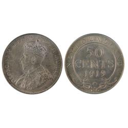 Nfld 1919C 50¢ PCGS MS64PQ.  Light russet tone over full underlying lustre.  Nice coin!