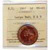 Image 1 : N.S.  1861 LB 1¢ ICCS MS63RB