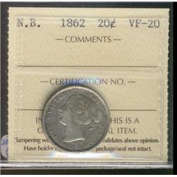 N.B. 1862 20¢ ICCS VF20.