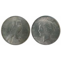 USA 1935 $1 PCGS MS65, fully lustrous with a hint of golden tone.