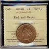 Image 1 : 1881H 1¢ ICCS MS64 Red and golden brown.  70% red lustre. Very nice.
